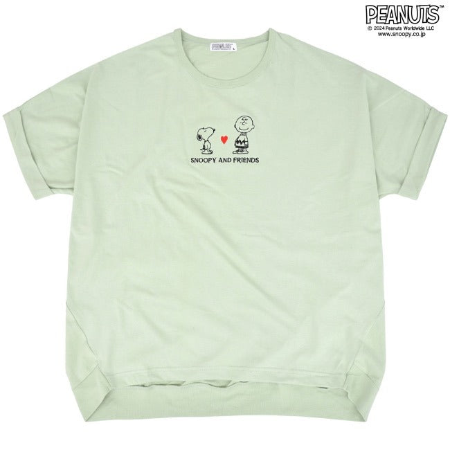 スヌーピー ピーナッツ チャーリーブラウン 半袖 Tシャツ 裾バルーン 刺繍 SNOOPY PEANUTS s1142-156sp
