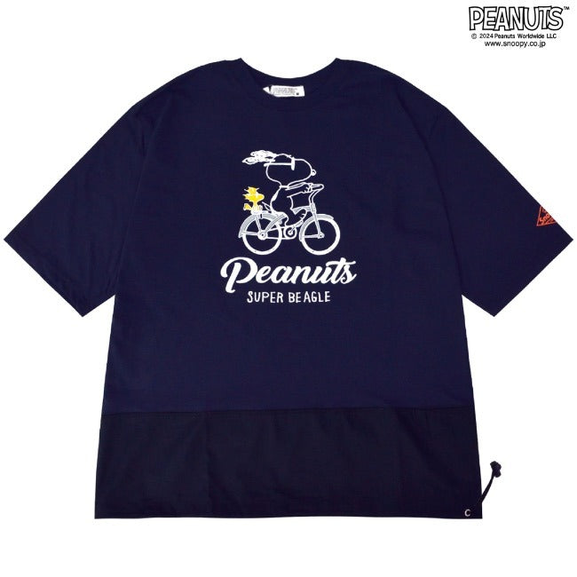 スヌーピー ドローコード 半袖 Tシャツ 春夏秋 ワンポイント PEANUTS SNOOPY s1142-157sp