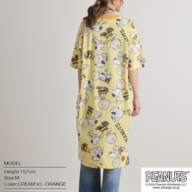 スヌーピー Tシャツ 半袖 トップス BIG オーバーサイズ プリント SNOOPY PEANUTS s1142-162sp