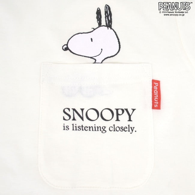 スヌーピー Tシャツ ポケット 半袖 ワンポイント プリントTシャツ SNOOPY PEANUTS s1142-183