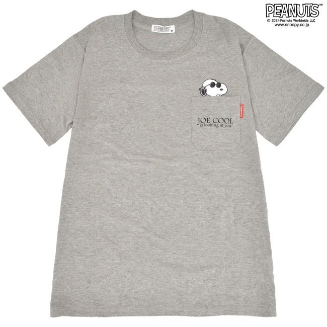スヌーピー Tシャツ ポケット 半袖 ワンポイント プリントTシャツ SNOOPY PEANUTS s1142-183
