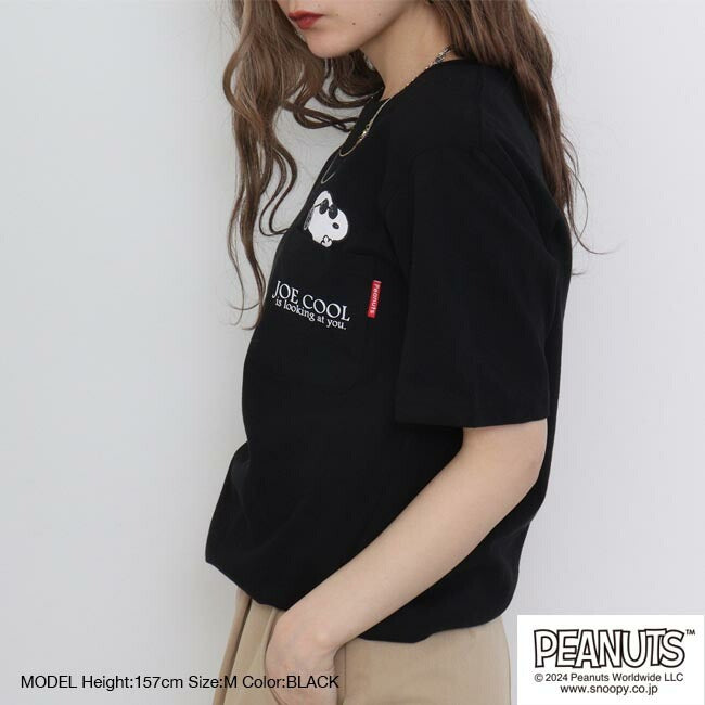 スヌーピー Tシャツ ポケット 半袖 ワンポイント プリントTシャツ SNOOPY PEANUTS s1142-183