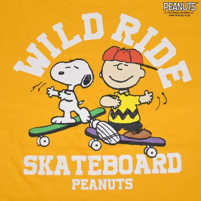 スヌーピー プリント 半袖 Tシャツ スケボー チャーリーブラウン PEANUTS s1142-188