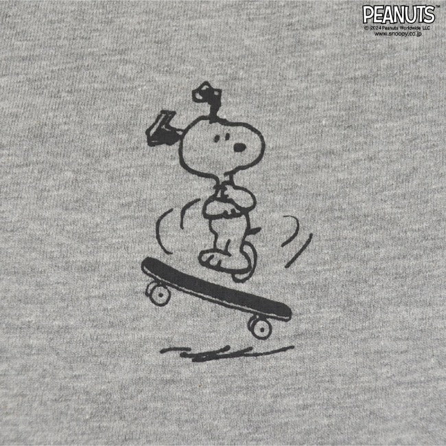 スヌーピー プリント 半袖 Tシャツ スケボー チャーリーブラウン PEANUTS s1142-188