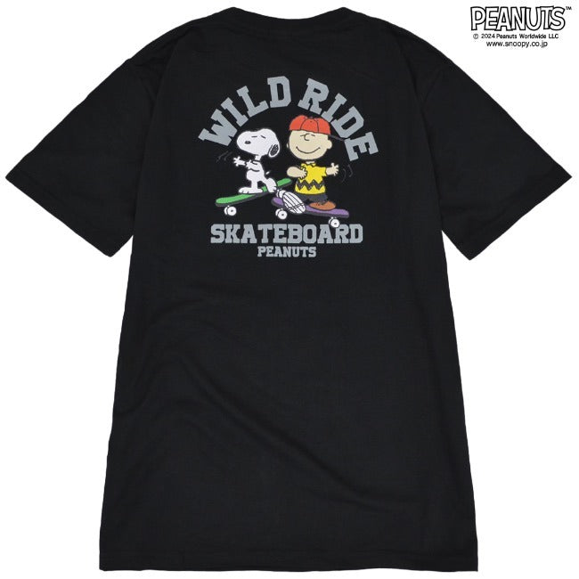 スヌーピー プリント 半袖 Tシャツ スケボー チャーリーブラウン PEANUTS s1142-188