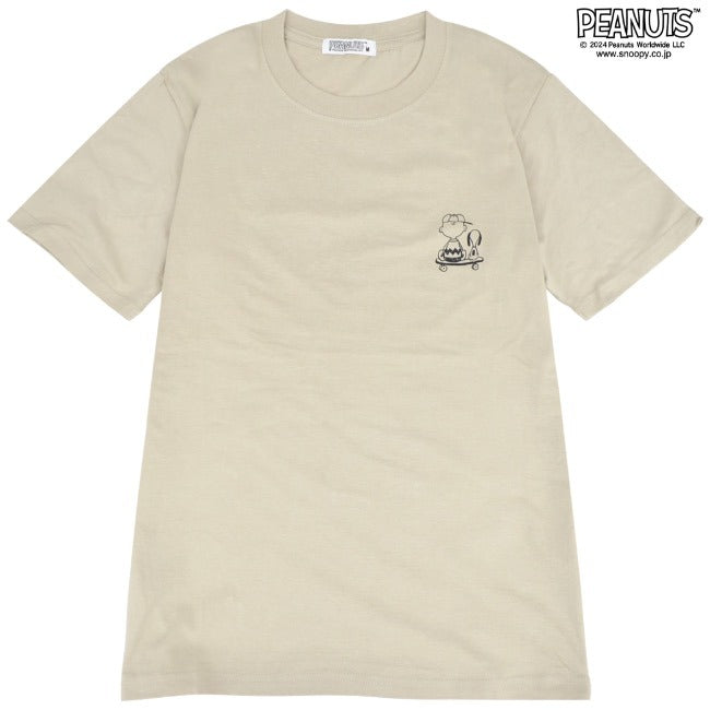 スヌーピー プリント 半袖 Tシャツ スケボー チャーリーブラウン PEANUTS s1142-188