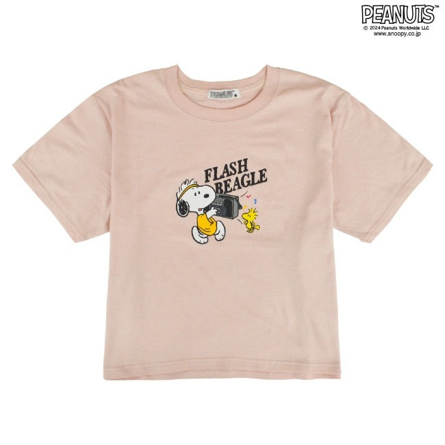 スヌーピー ウッドストック クロップド Tシャツ 半袖 トップス プリント ミニ丈 ミニT チビT SNOOPY PEANUTS s1142-254sp