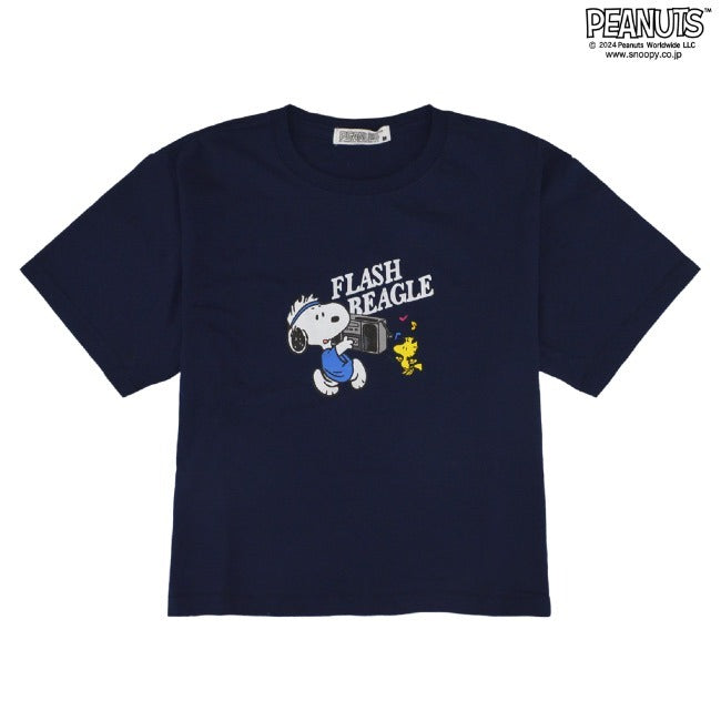 スヌーピー ウッドストック クロップド Tシャツ 半袖 トップス プリント ミニ丈 ミニT チビT SNOOPY PEANUTS s1142-254sp
