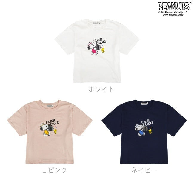 スヌーピー ウッドストック クロップド Tシャツ 半袖 トップス プリント ミニ丈 ミニT チビT SNOOPY PEANUTS s1142-254sp
