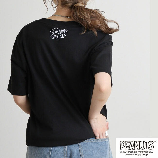 スヌーピー Tシャツ 半袖 トップス 旅行 旅 ニューヨーク プリント SNOOPY PEANUTS s1142-257sp