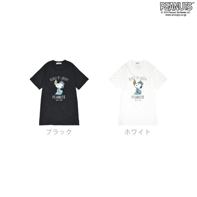 スヌーピー Tシャツ 半袖 トップス 旅行 旅 ニューヨーク プリント SNOOPY PEANUTS s1142-257sp