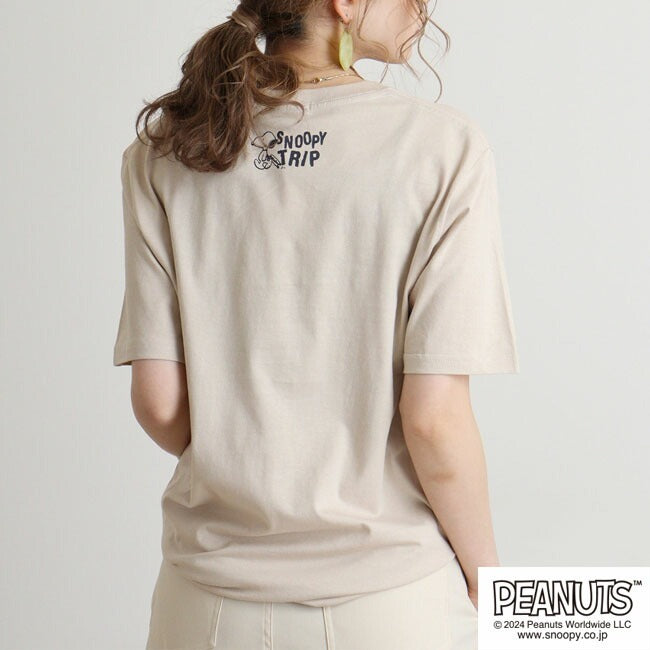 スヌーピー Tシャツ 半袖 トップス 旅行 旅 エジプト ウッドストック プリント SNOOPY PEANUTS s1142-258sp