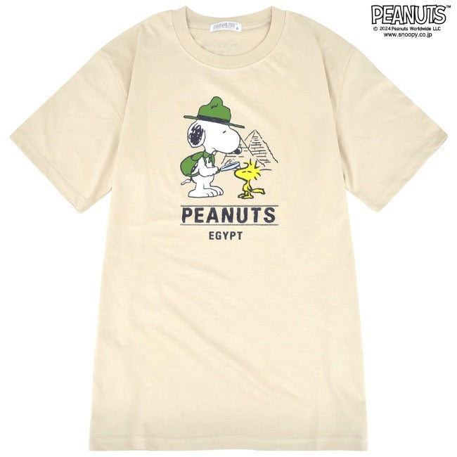 スヌーピー Tシャツ 半袖 トップス 旅行 旅 エジプト ウッドストック プリント SNOOPY PEANUTS s1142-258sp