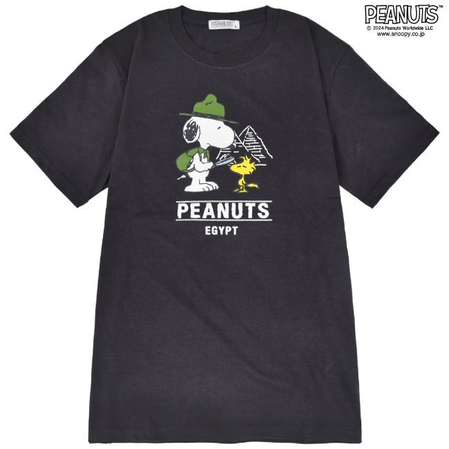 スヌーピー Tシャツ 半袖 トップス 旅行 旅 エジプト ウッドストック プリント SNOOPY PEANUTS s1142-258sp