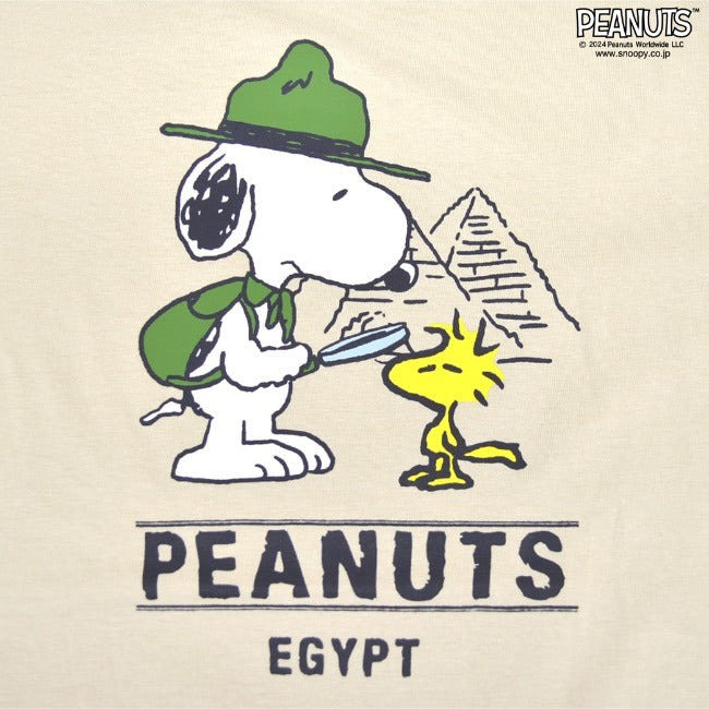 スヌーピー Tシャツ 半袖 トップス 旅行 旅 エジプト ウッドストック プリント SNOOPY PEANUTS s1142-258sp