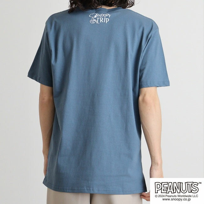 スヌーピー Tシャツ 半袖 トップス 旅行 旅 フランス ウッドストック プリント SNOOPY PEANUTS s1142-259sp