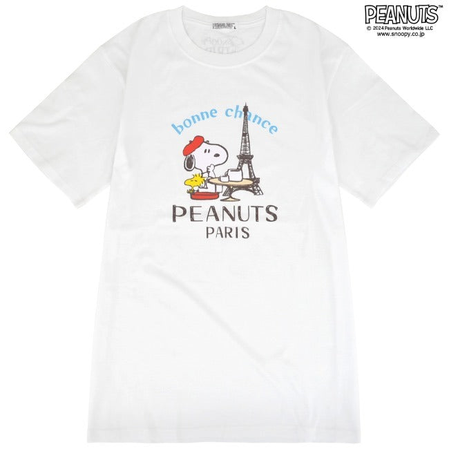 スヌーピー Tシャツ 半袖 トップス 旅行 旅 フランス ウッドストック プリント SNOOPY PEANUTS s1142-259sp