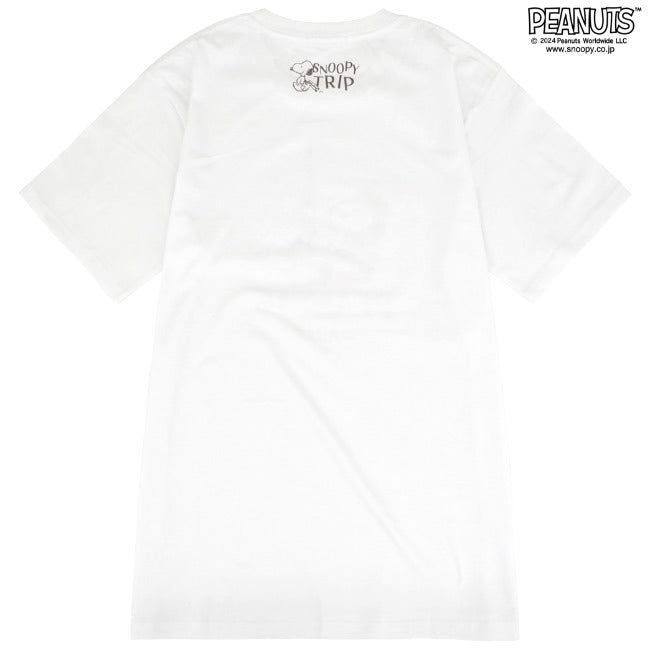スヌーピー Tシャツ 半袖 トップス 旅行 旅 フランス ウッドストック プリント SNOOPY PEANUTS s1142-259sp