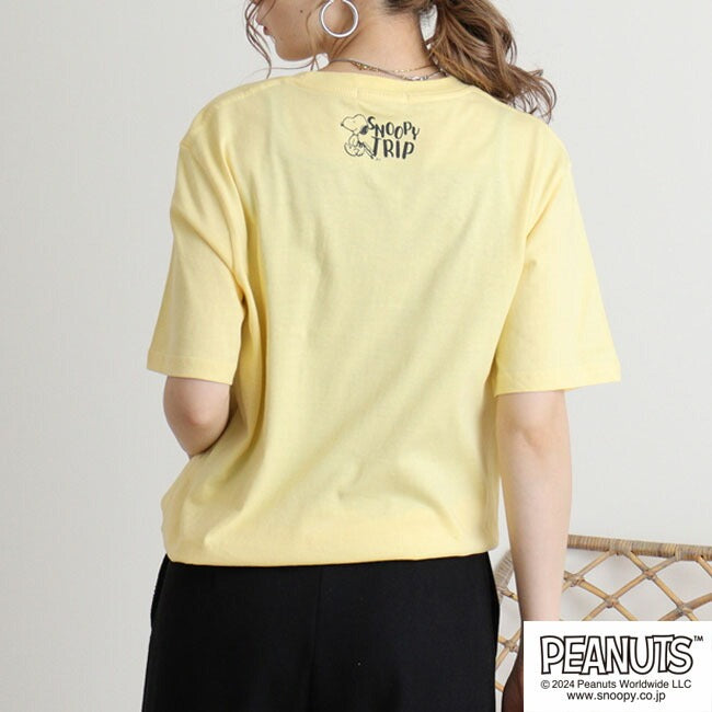 スヌーピー Tシャツ 半袖 トップス 旅行 旅 ハワイ ウッドストック プリント SNOOPY PEANUTS s1142-260sp