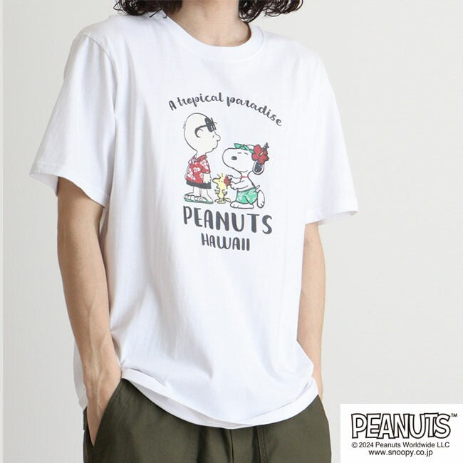 スヌーピー Tシャツ 半袖 トップス 旅行 旅 ハワイ ウッドストック プリント SNOOPY PEANUTS s1142-260sp