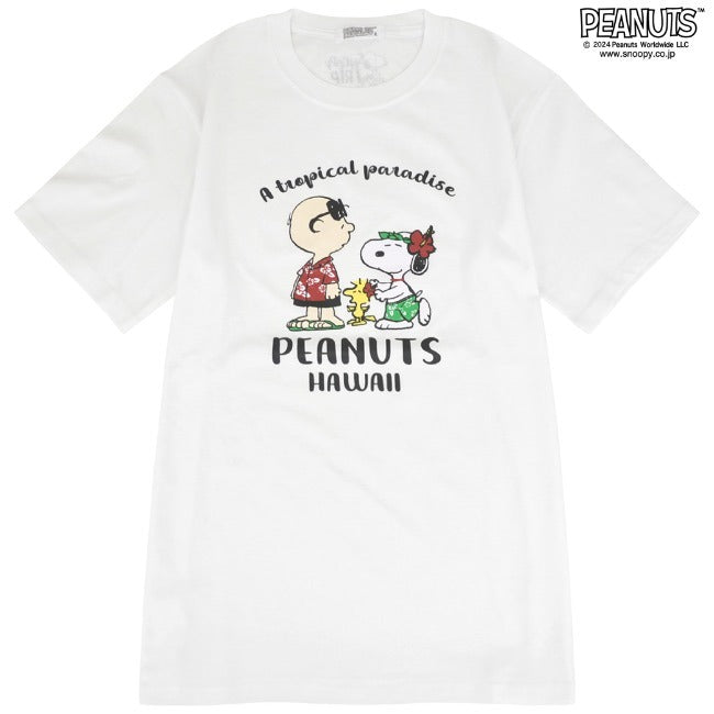 スヌーピー Tシャツ 半袖 トップス 旅行 旅 ハワイ ウッドストック プリント SNOOPY PEANUTS s1142-260sp