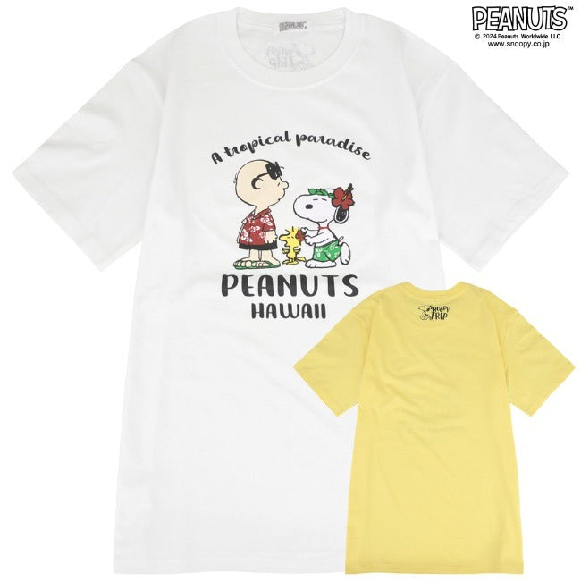 スヌーピー Tシャツ 半袖 トップス 旅行 旅 ハワイ ウッドストック プリント SNOOPY PEANUTS s1142-260sp