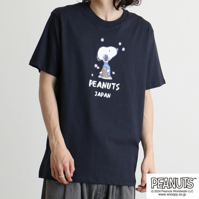 スヌーピー Tシャツ 半袖 トップス 旅行 旅 日本 ウッドストック プリント SNOOPY PEANUTS s1142-261sp