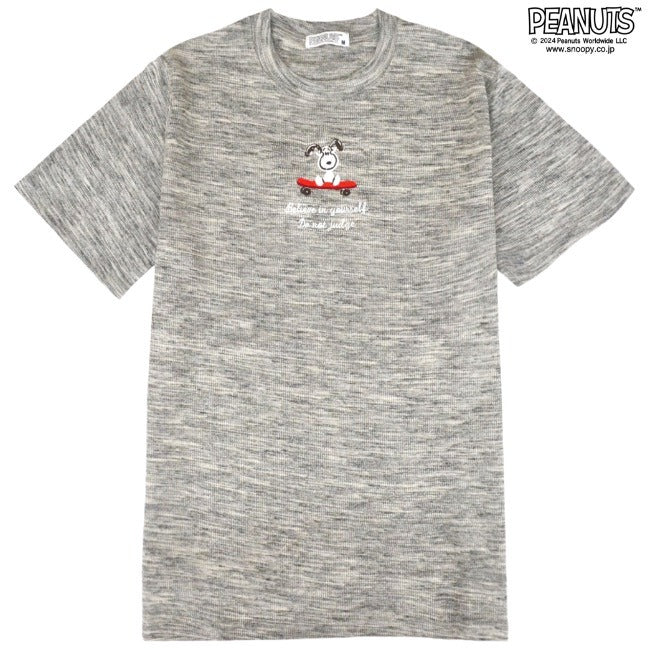 スヌーピー ワッフル Tシャツ 半袖 刺繍 トップス チャーリーブラウン SNOOPY PEANUTS s1142-274sp