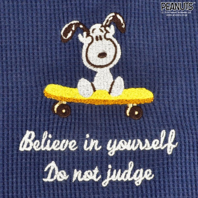 スヌーピー ワッフル Tシャツ 半袖 刺繍 トップス チャーリーブラウン SNOOPY PEANUTS s1142-274sp