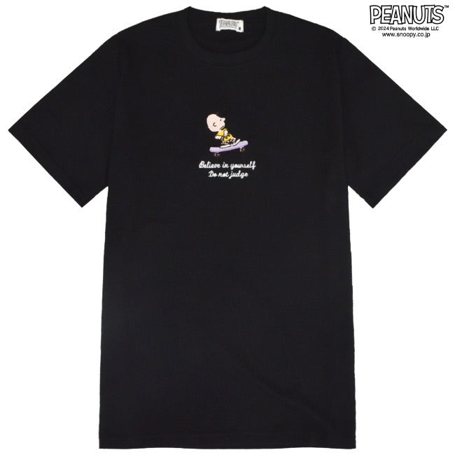 スヌーピー ワッフル Tシャツ 半袖 刺繍 トップス チャーリーブラウン SNOOPY PEANUTS s1142-274sp