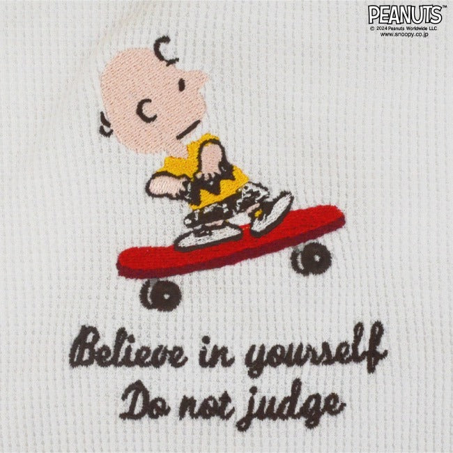 スヌーピー ワッフル Tシャツ 半袖 刺繍 トップス チャーリーブラウン SNOOPY PEANUTS s1142-274sp
