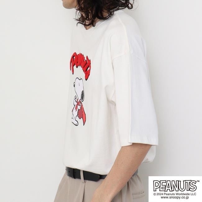 スヌーピー Tシャツ サガラ刺繍 オーバーサイズ シルエット s1142-38sp