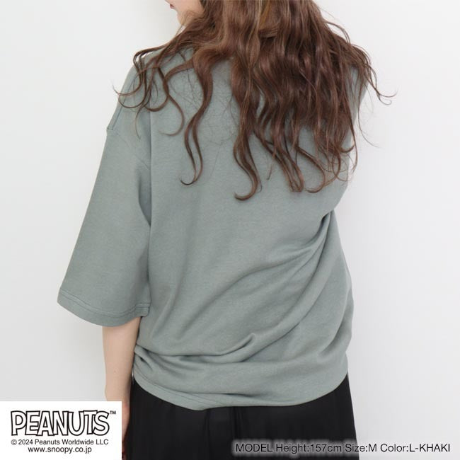 スヌーピー オラフ トップス Tシャツ 半袖 刺繍 プリント PEANUTS SNOOPY s1142-39sp