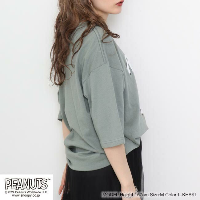 スヌーピー オラフ トップス Tシャツ 半袖 刺繍 プリント PEANUTS SNOOPY s1142-39sp