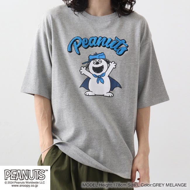 スヌーピー オラフ トップス Tシャツ 半袖 刺繍 プリント PEANUTS SNOOPY s1142-39sp
