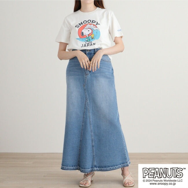 スヌーピー 半袖 トップス Tシャツ 和柄 プリント オラフ SNOOPY PEANUTS s1142-408sp