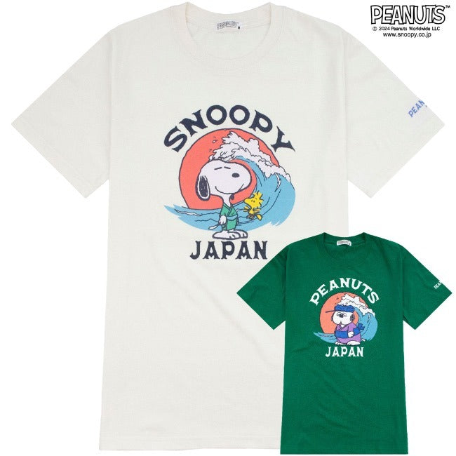 スヌーピー 半袖 トップス Tシャツ 和柄 プリント オラフ SNOOPY PEANUTS s1142-408sp