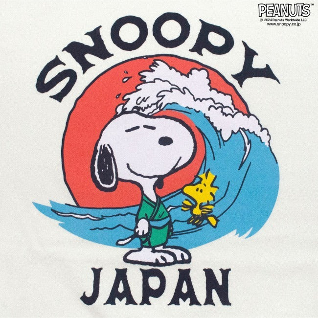 スヌーピー 半袖 トップス Tシャツ 和柄 プリント オラフ SNOOPY PEANUTS s1142-408sp
