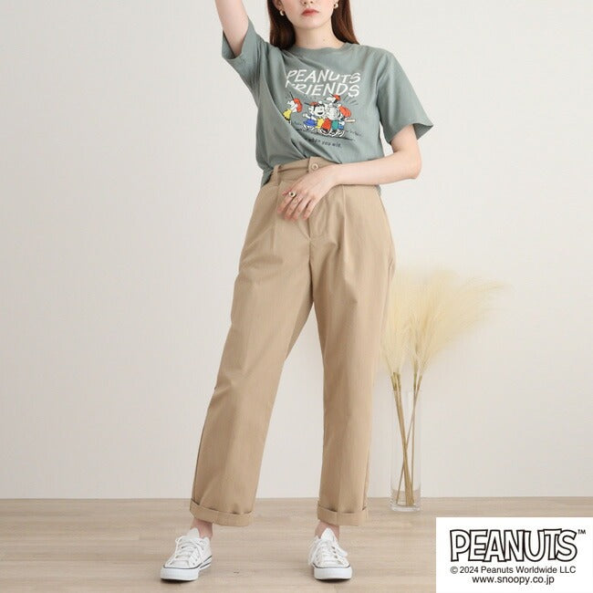 スヌーピー 半袖 トップス Tシャツ コミック柄 プリント チャーリーブラウン SNOOPY PEANUTS s1142-409sp