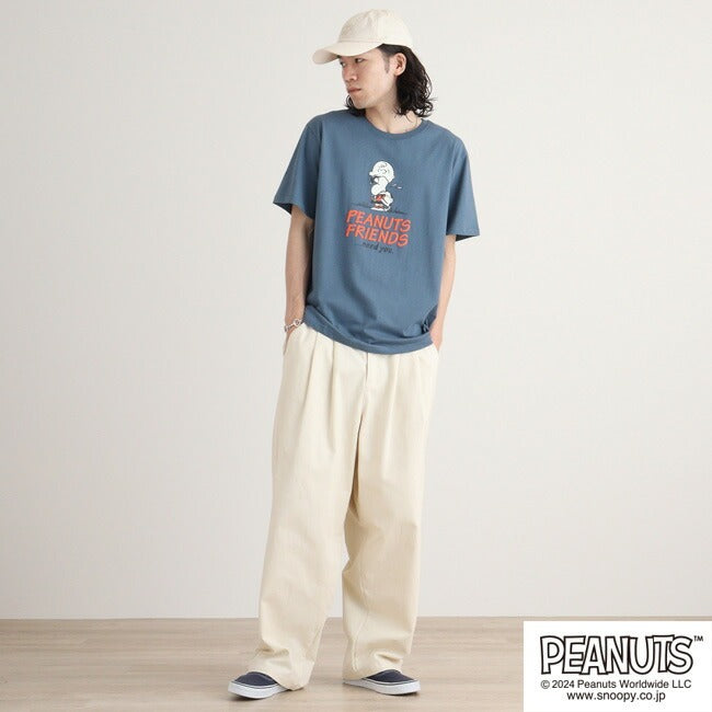 スヌーピー 半袖 トップス Tシャツ コミック柄 プリント チャーリーブラウン SNOOPY PEANUTS s1142-409sp