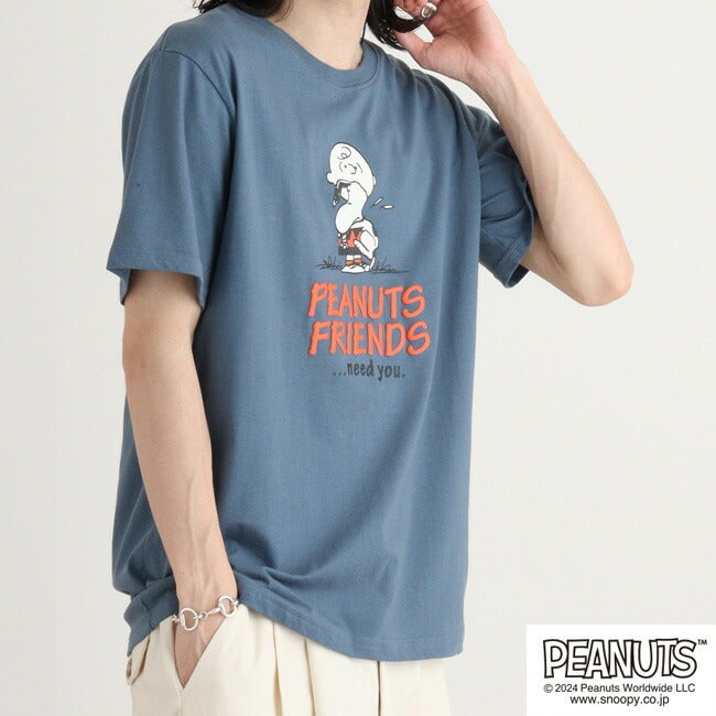 スヌーピー 半袖 トップス Tシャツ コミック柄 プリント チャーリーブラウン SNOOPY PEANUTS s1142-409sp