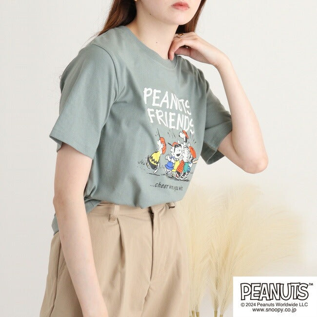 スヌーピー 半袖 トップス Tシャツ コミック柄 プリント チャーリーブラウン SNOOPY PEANUTS s1142-409sp