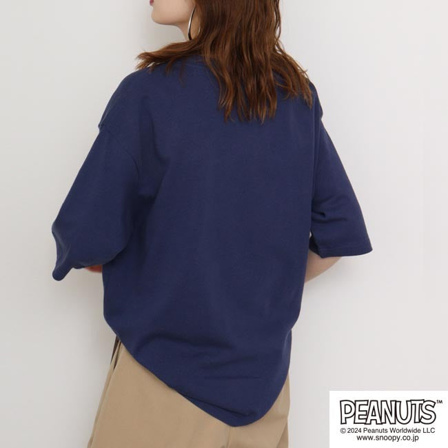 スヌーピー チャーリーブラウン Tシャツ サガラ刺繍 オーバーサイズ シルエット s1142-40sp
