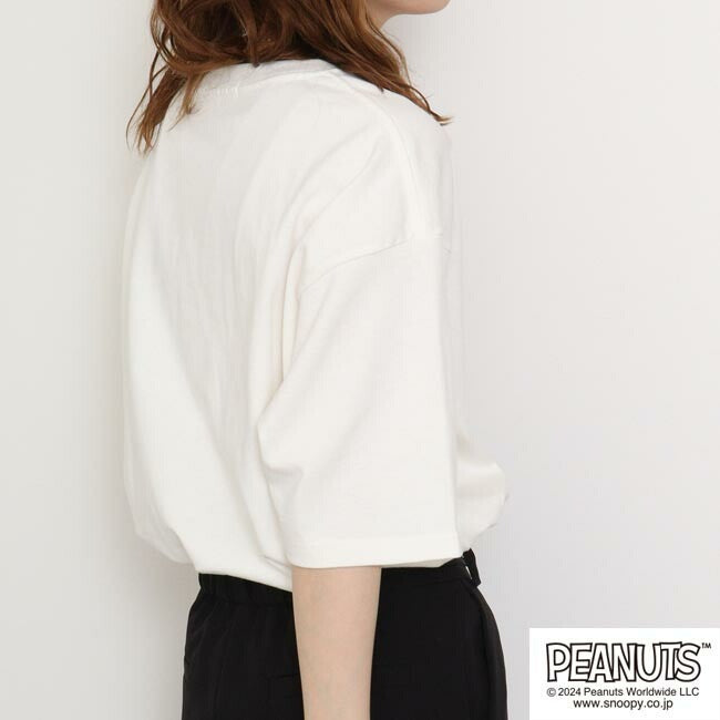 スヌーピー チャーリーブラウン Tシャツ サガラ刺繍 オーバーサイズ シルエット s1142-40sp