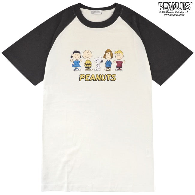 スヌーピー 半袖 トップス Tシャツ ラグラン プリント SNOOPY PEANUTS s1142-412sp