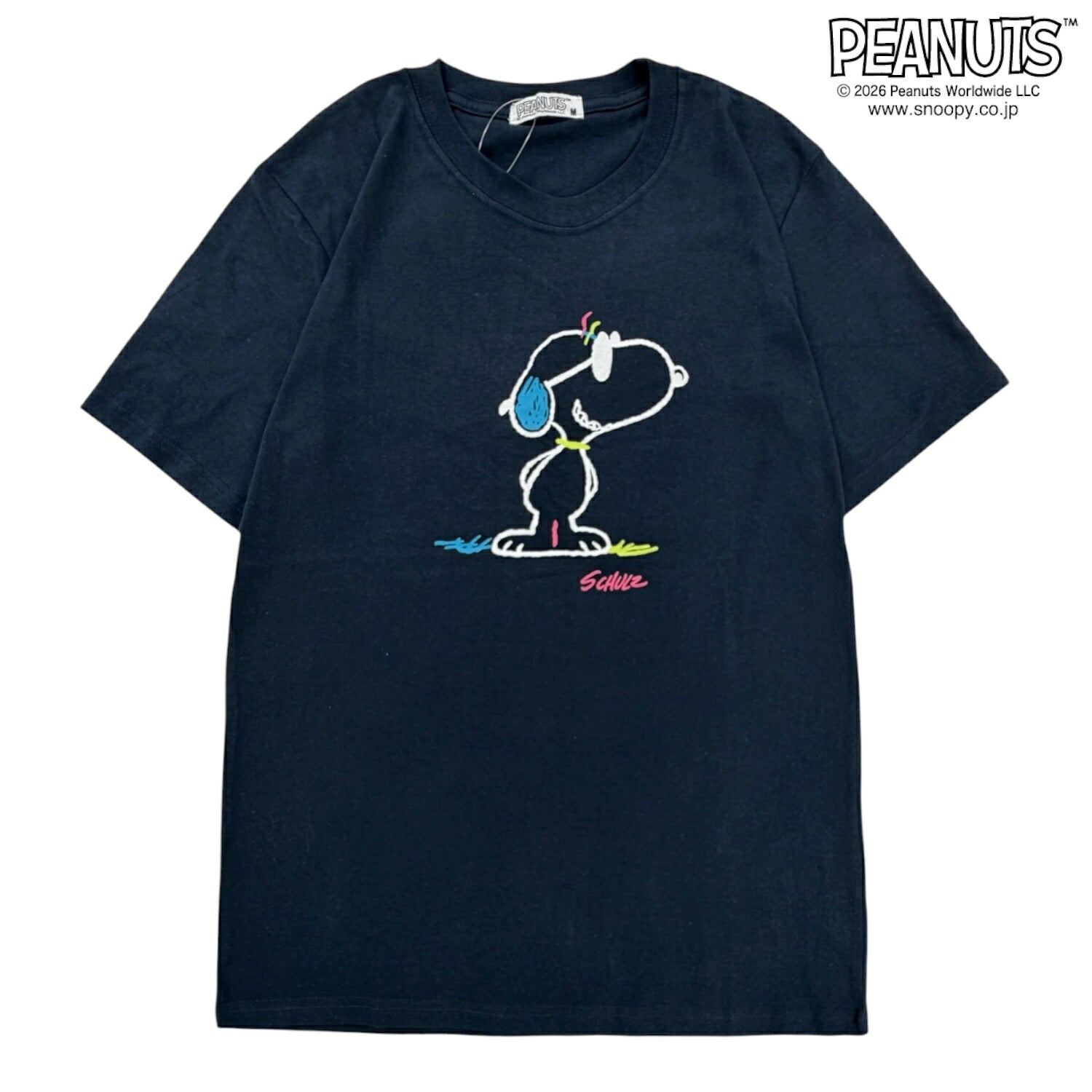 スヌーピー クレイジー 配色 天竺 半袖 Tシャツ カットソー 春夏 SNOOPY PEANUTS s1142-414sp