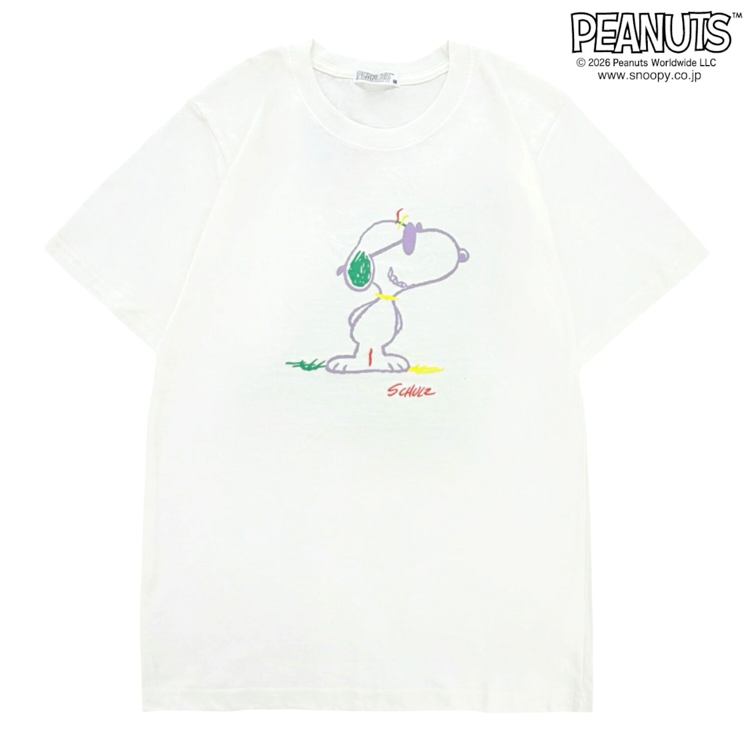 スヌーピー クレイジー 配色 天竺 半袖 Tシャツ カットソー 春夏 SNOOPY PEANUTS s1142-414sp