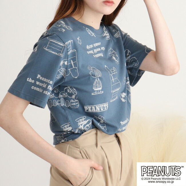 スヌーピー 半袖 トップス Tシャツ プリント チャーリーブラウン SNOOPY PEANUTS s1142-417sp