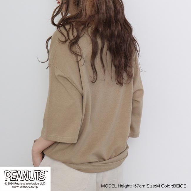 スヌーピー ウッドストック トップス Tシャツ 半袖 刺繍 プリント PEANUTS SNOOPY s1142-41sp