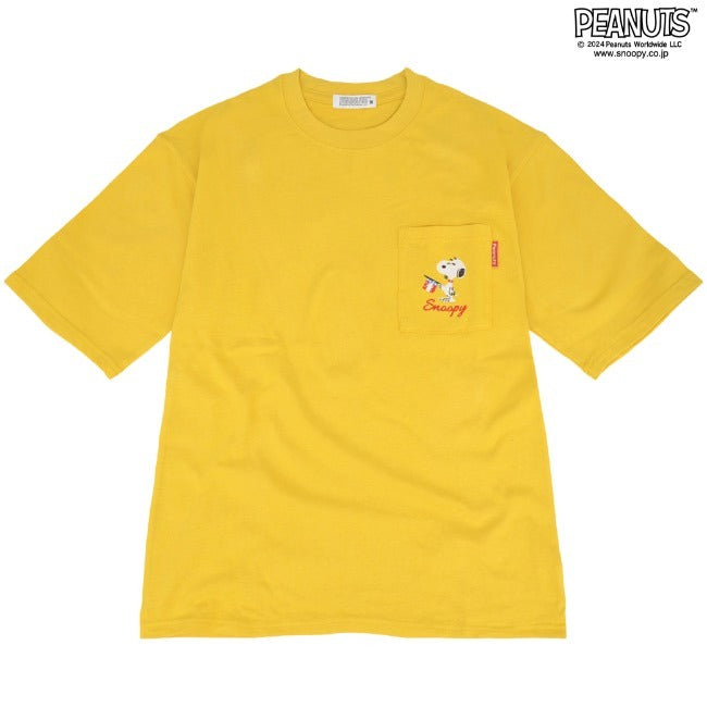 スヌーピー オラフ ポケット ドロップショルダー Tシャツ 刺繍 SNOOPY PEANUTS s1142-46sp